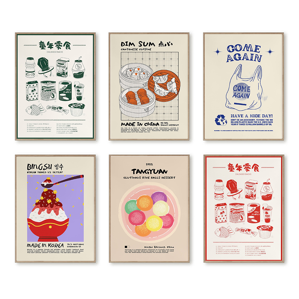 Food In Japanese Snacks - Korean Asian Food Modern Kitchen Poster