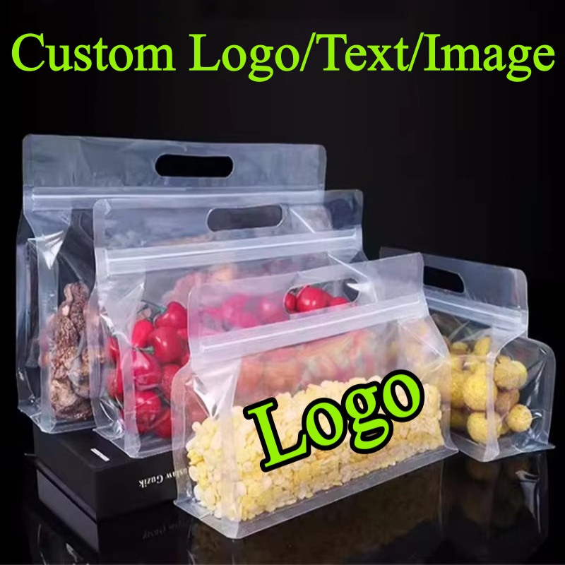 Food Like Snacks - 100PCS 3D Stand-up Clear Portable Plastic