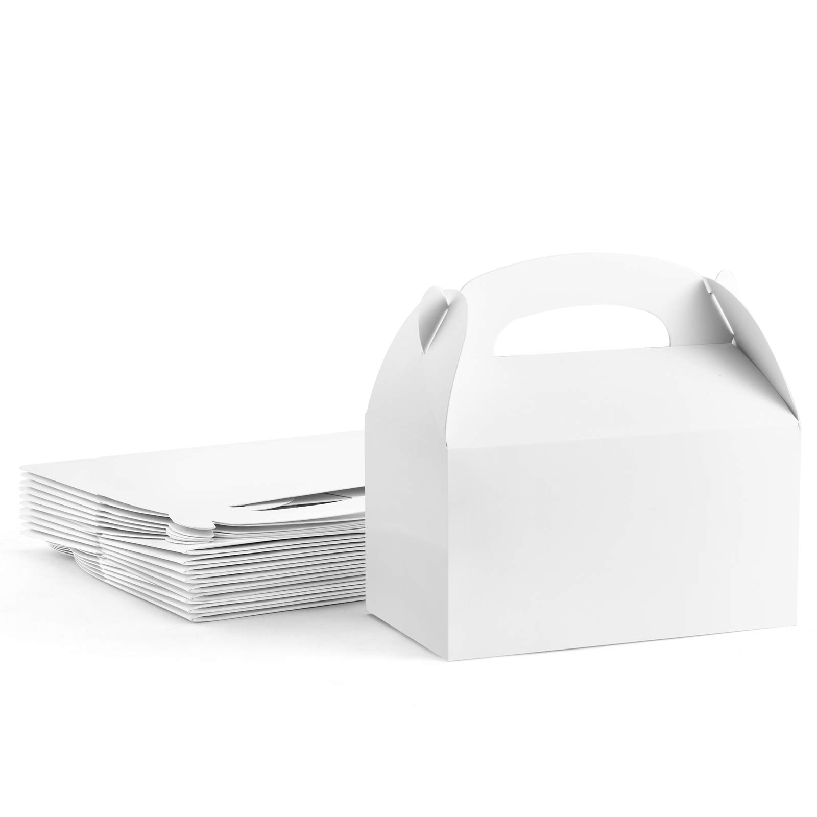 Food Like Snacks - 10pcs Large Gable Boxes White Gift