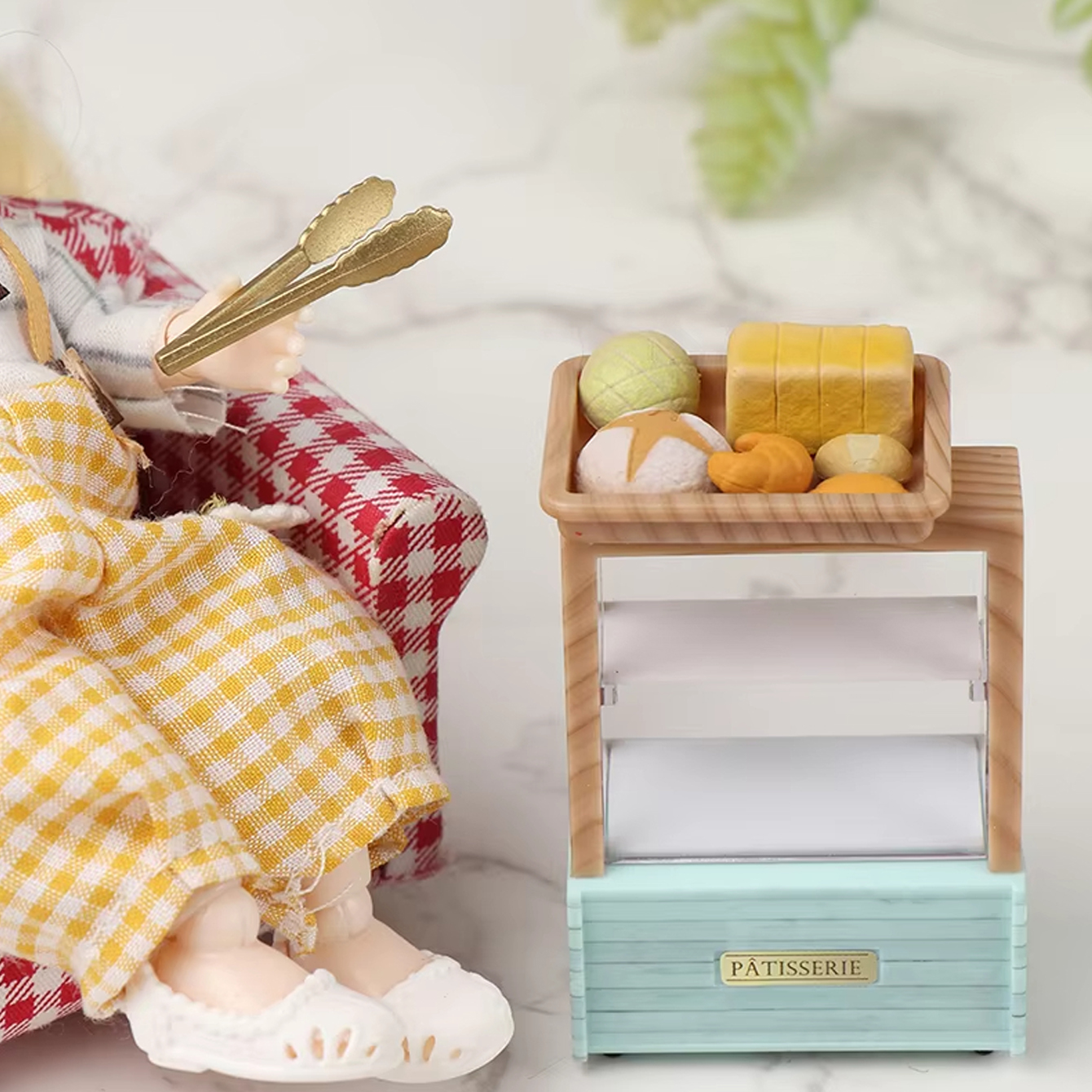 Dollhouse Miniature Bread Cabi - Food With Snacks recension och pris