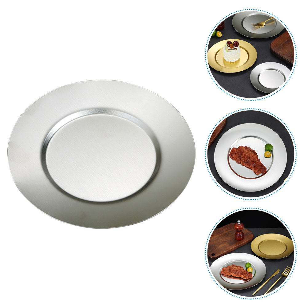 Stainless Steel Plate Round Wi - Food Snacks For Camping recension och pris