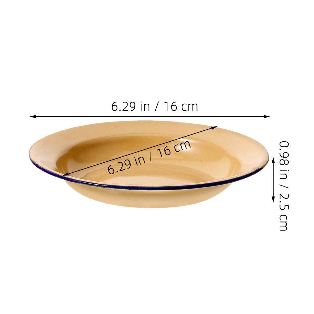 5Pcs Enamel Plate Retro Style  - Food Snacks For Camping recension och pris