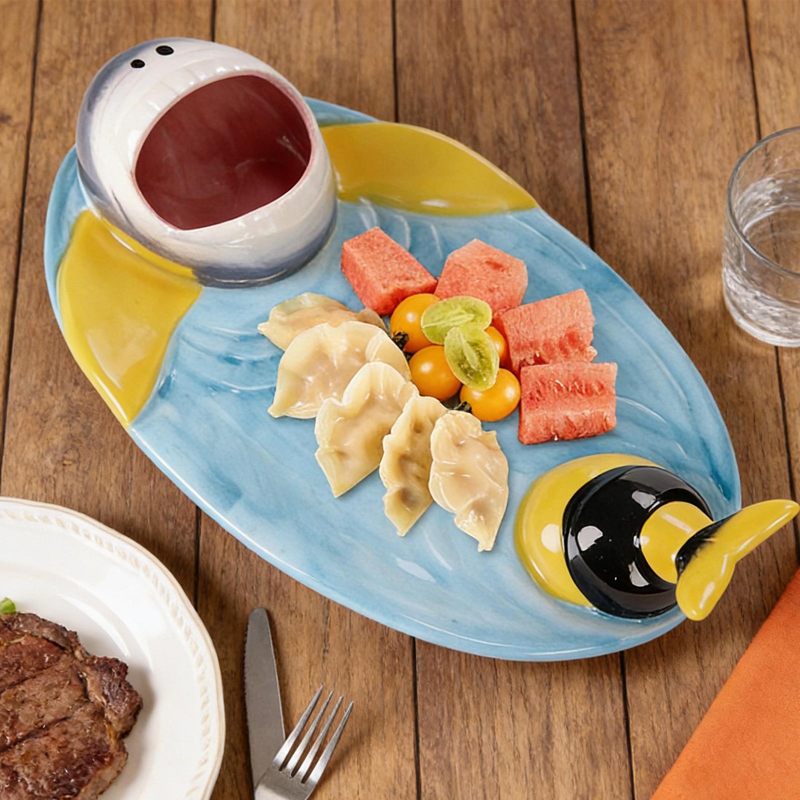 Shark Sushi Plate Shark Cerami - Food Snacks In India recension och pris