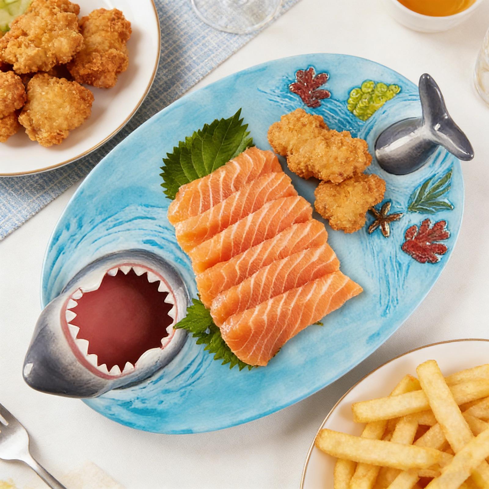 Shark Sushi Plate Shark Cerami - Food Snacks In India recension och pris