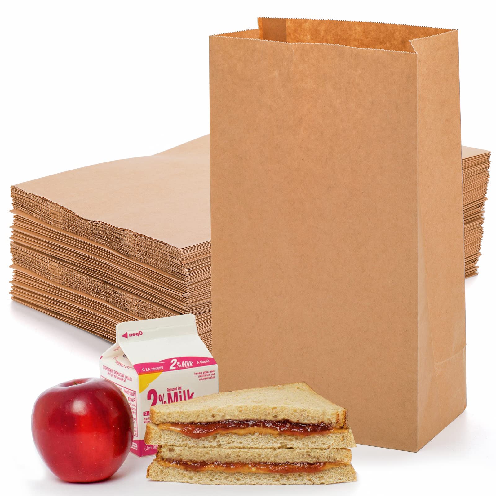 Paper Lunch Bags 20/50PCS Kraf - Food Day Snacks recension och pris
