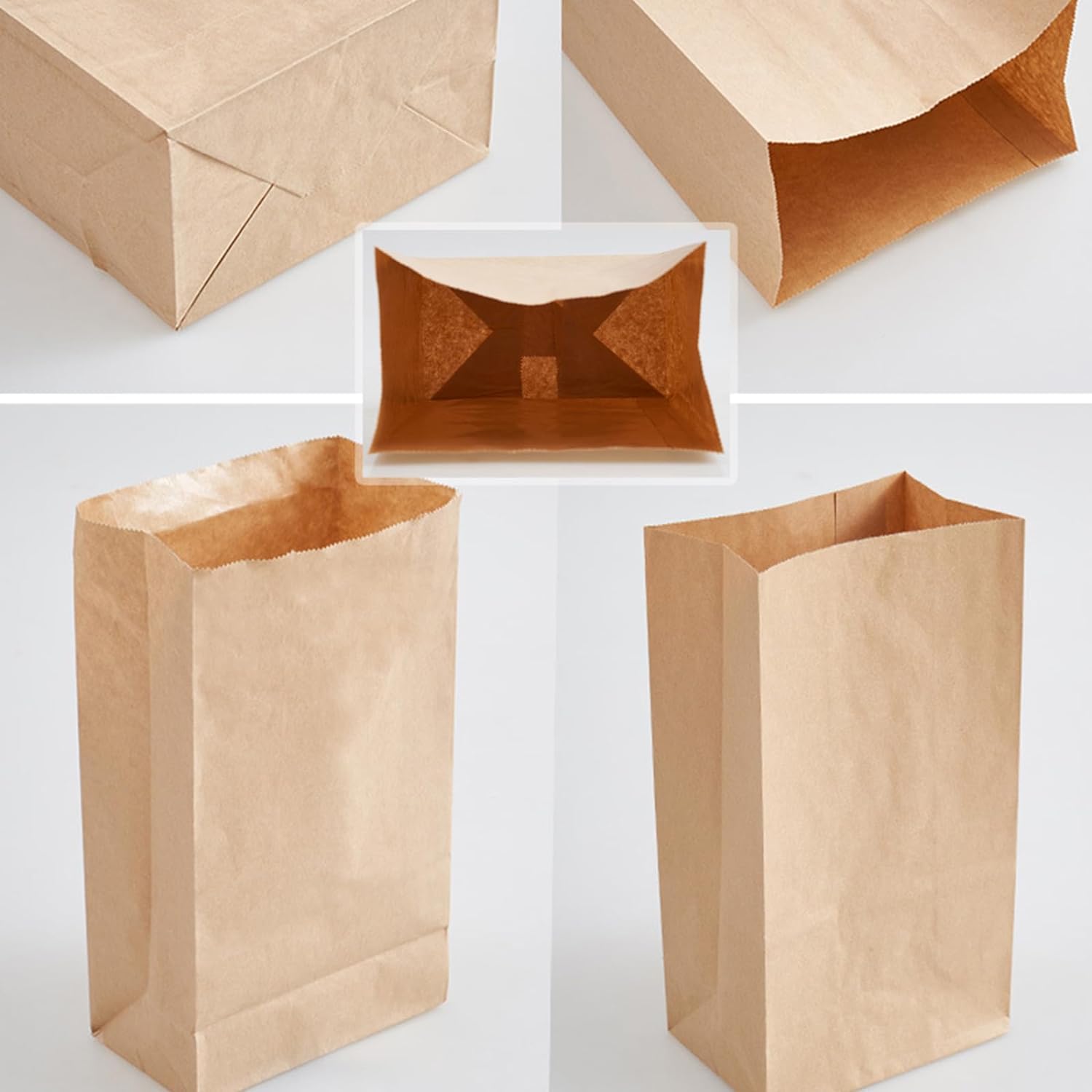 Paper Lunch Bags 20/50PCS Kraf - Food Day Snacks recension och pris