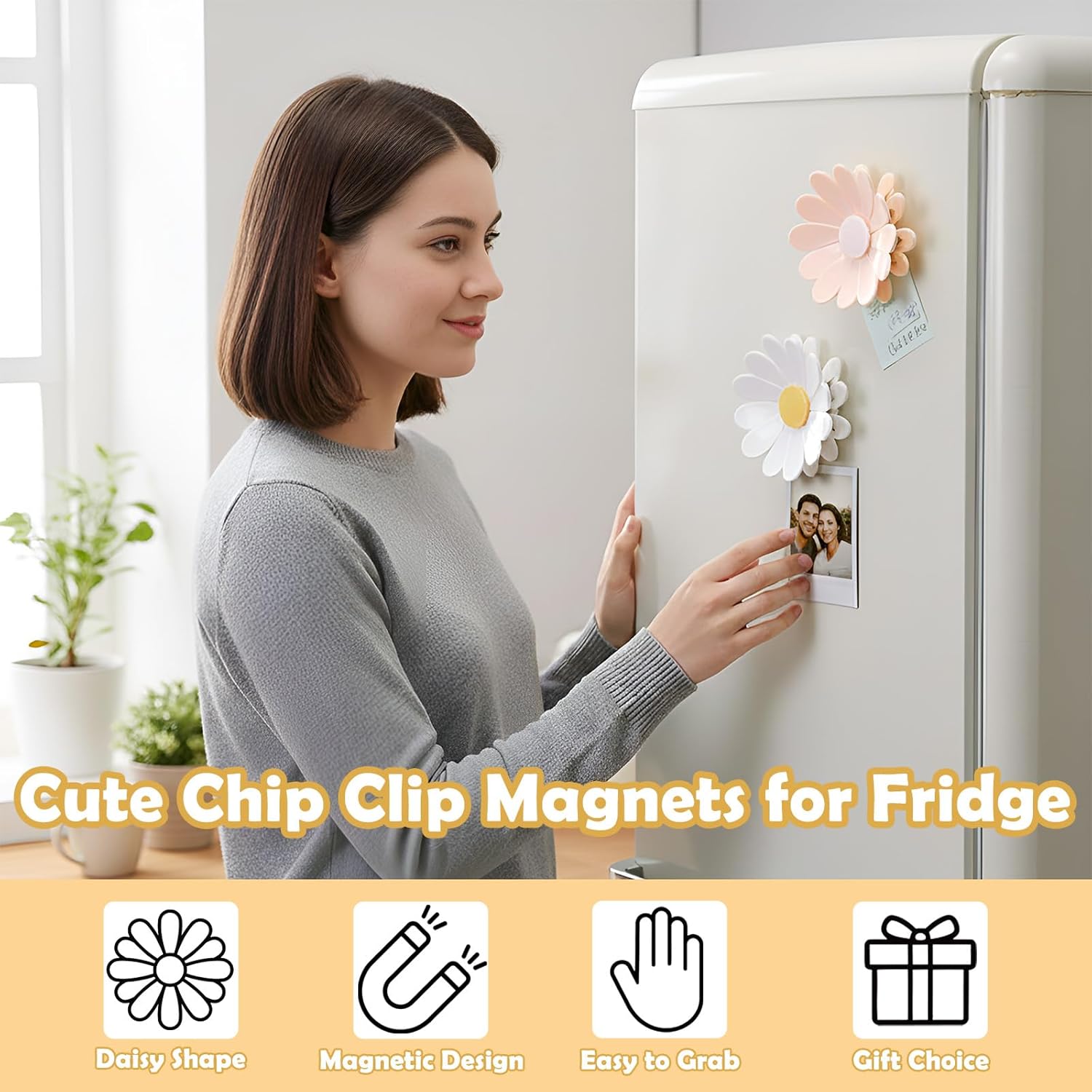 1-Piece Daisy Magnetic Bag Cli - Food Snacks For 1 Year Old recension och pris