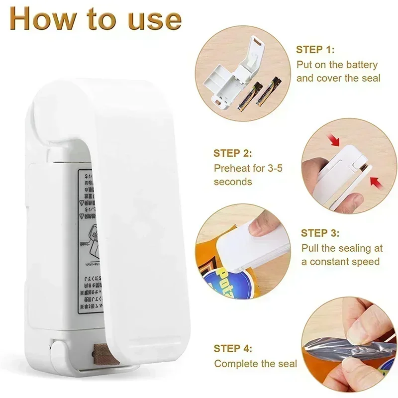 Portable Mini Heat Bag Sealer, - Food Hacks Snacks recension och pris