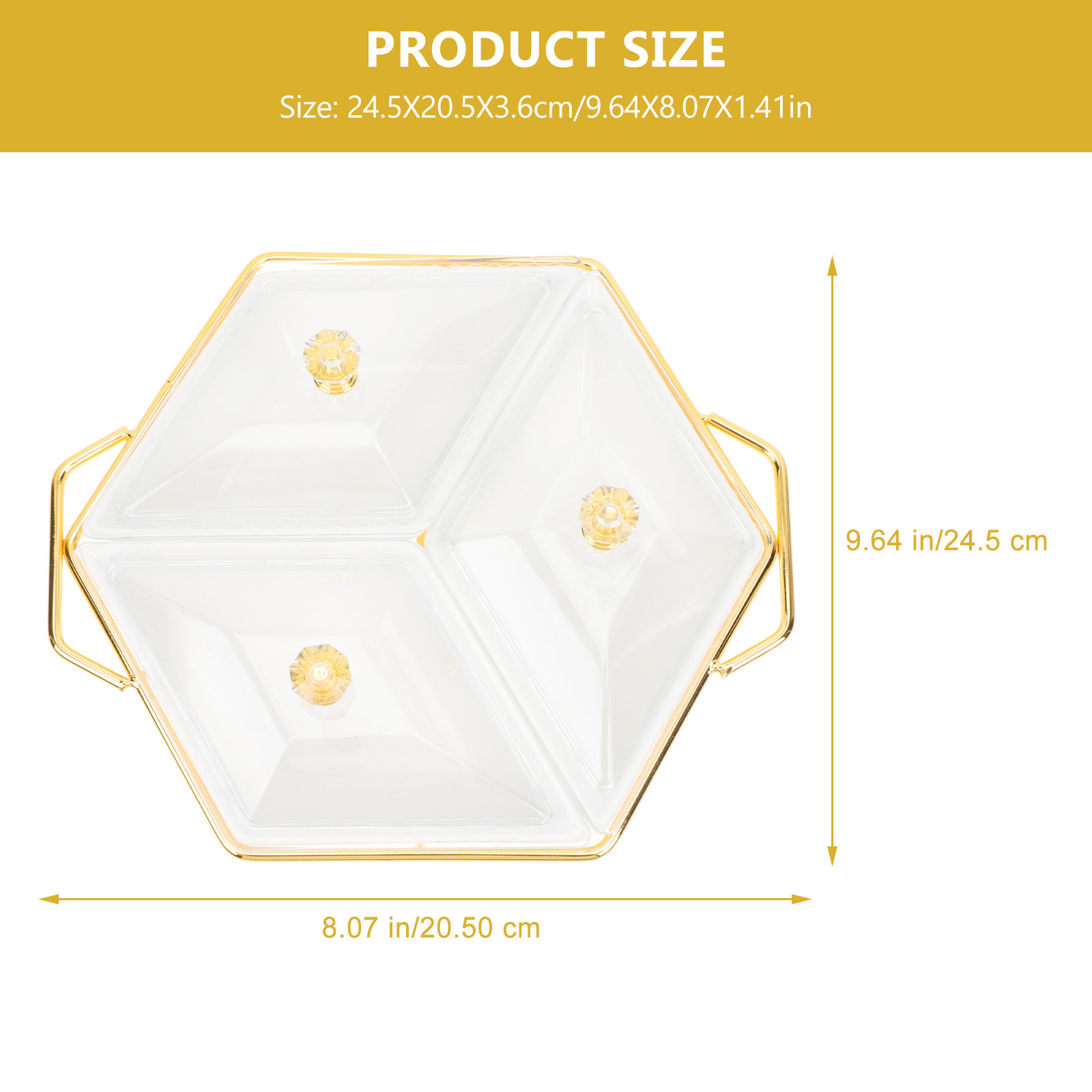 1Set Diamond Divided Snack Pla - Food And Snacks For Picnic recension och pris