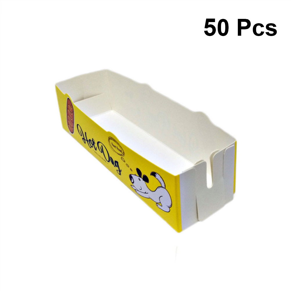 50 Pcs Hot Dog Box Food Servin - Food And Snacks For Picnic recension och pris
