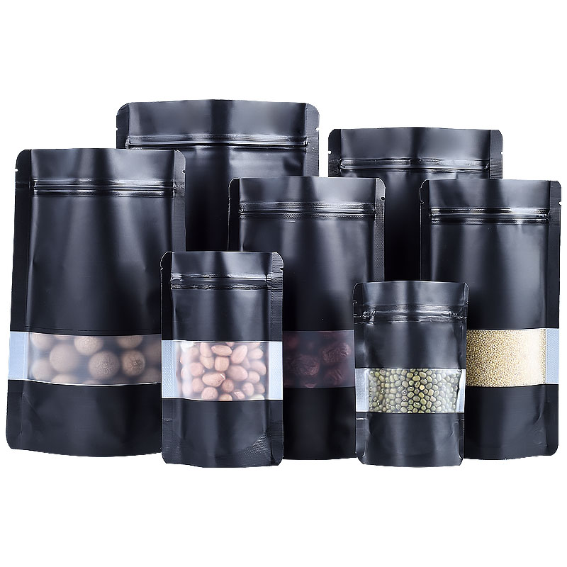 100PCS Stand-up Matte Black Al - Food Day Snacks recension och pris
