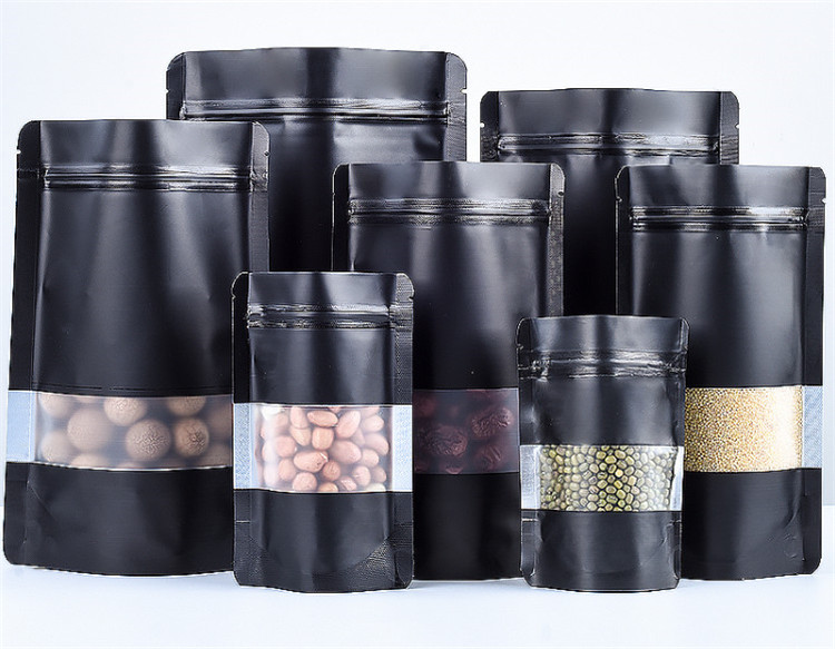 100PCS Stand-up Matte Black Al - Food Day Snacks recension och pris