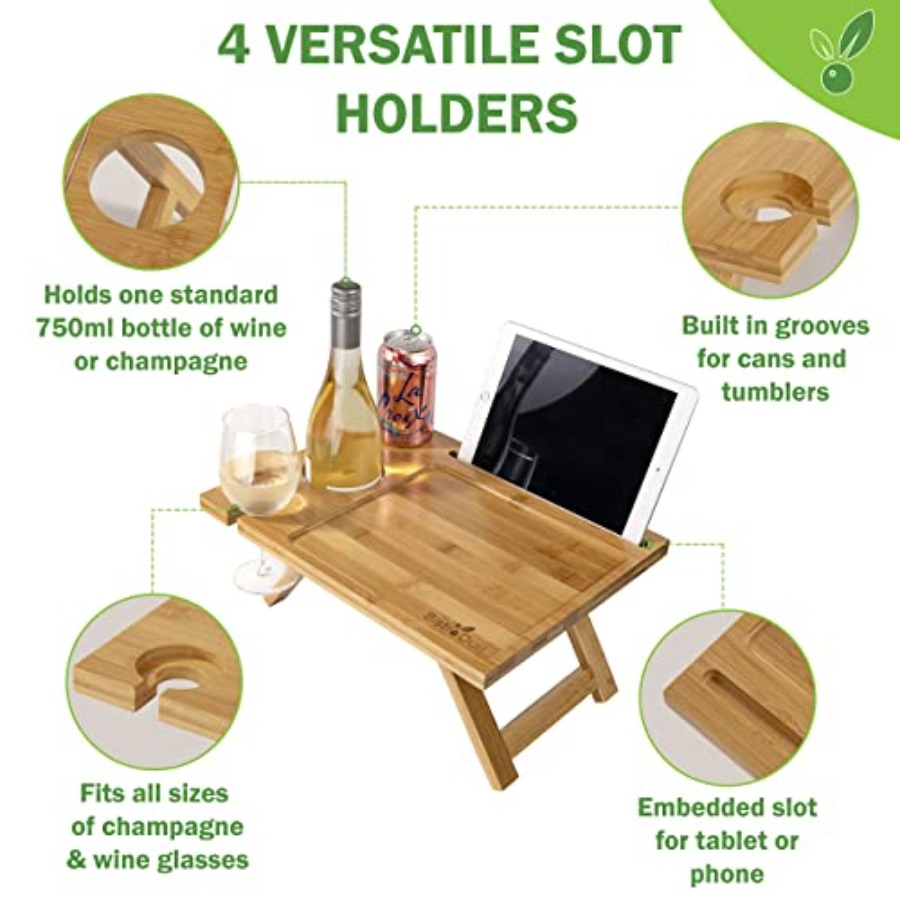 Portable Wine Table a Folding  - Rv Snacks & Food Zone Surat Menu recension och pris