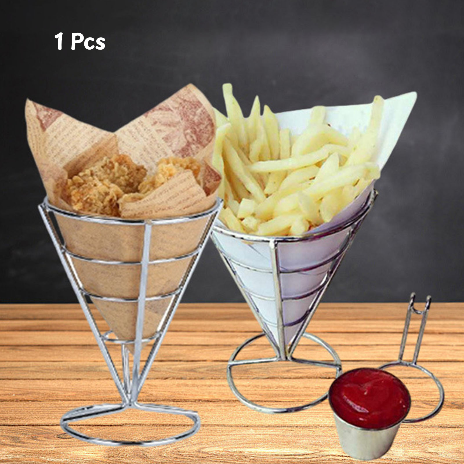 Cone Holder Stand French Fried - Food And Snacks For Picnic recension och pris