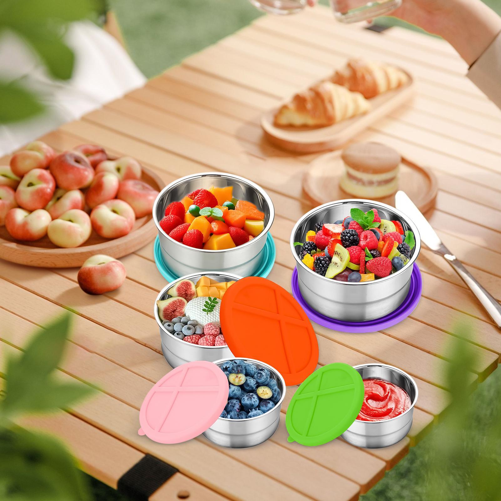 Metal Food Container 5 Pieces  - Food And Snacks For Picnic recension och pris