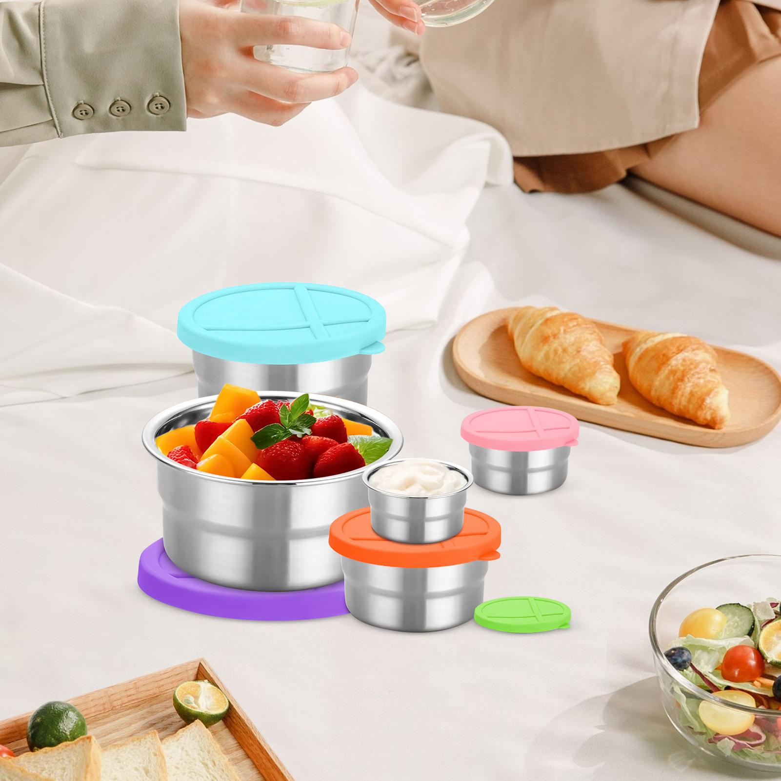 Metal Food Container 5 Pieces  - Food And Snacks For Picnic recension och pris