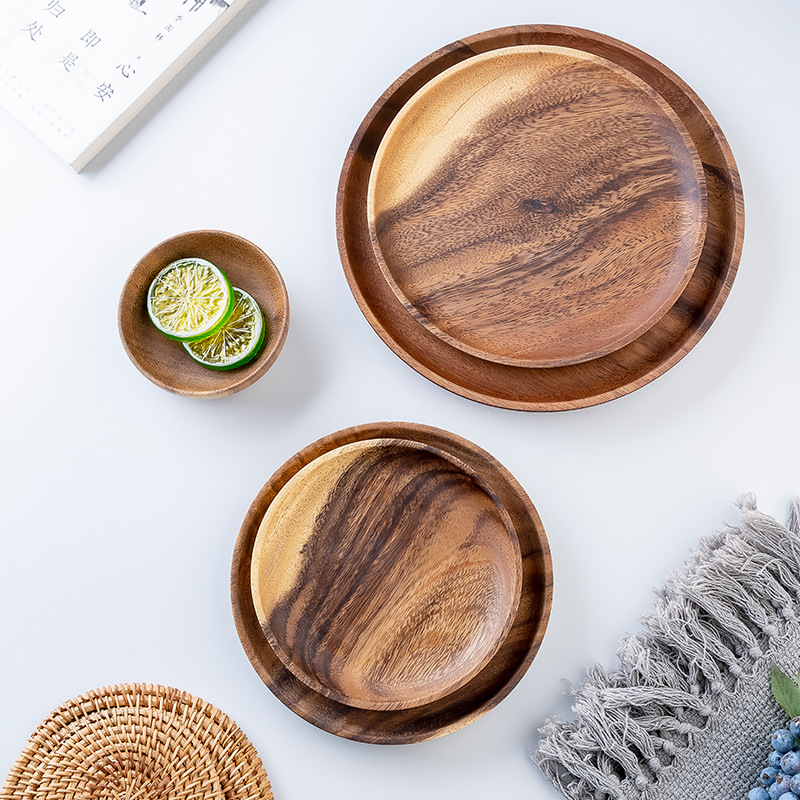 Wooden Dinner Plates Household - Food In Japanese Snacks recension och pris