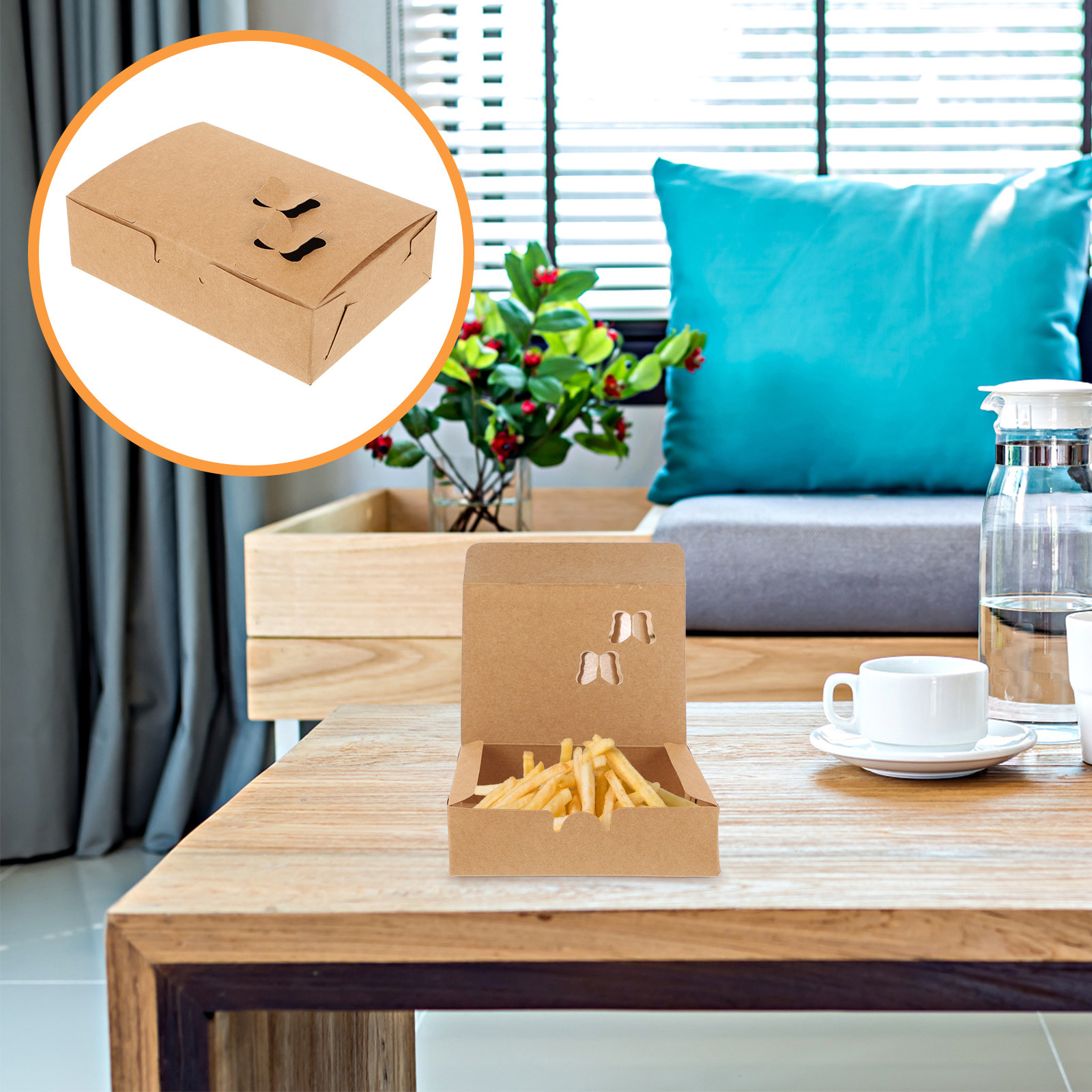 25Pcs Kraft Paper Food Packing - Food Day Snacks recension och pris