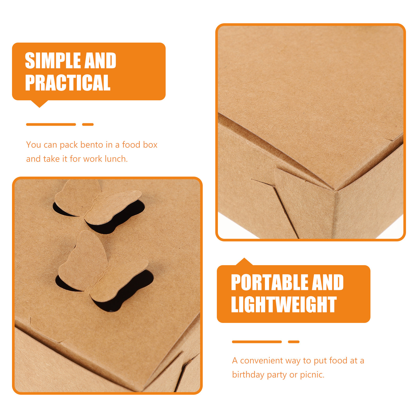 25Pcs Kraft Paper Food Packing - Food Day Snacks recension och pris